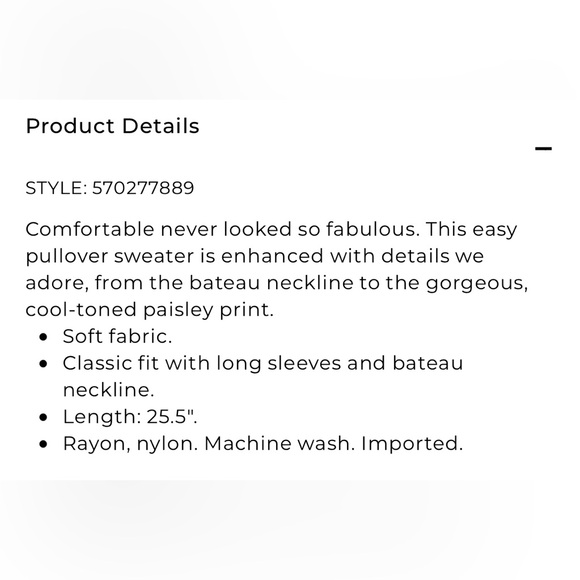 Chico’s 2 L Gray Blue Scroll Floral Print Long Sleeve Lightweight Knit Top - Picture 9 of 12